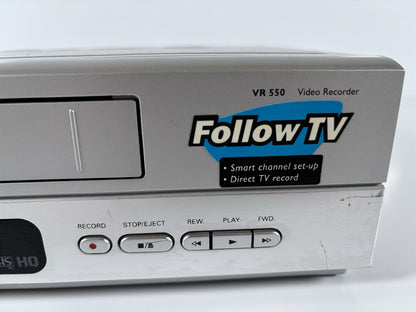 Philips VHS VCR recorder Turbo Drive VR 550 Tested Working No Remote