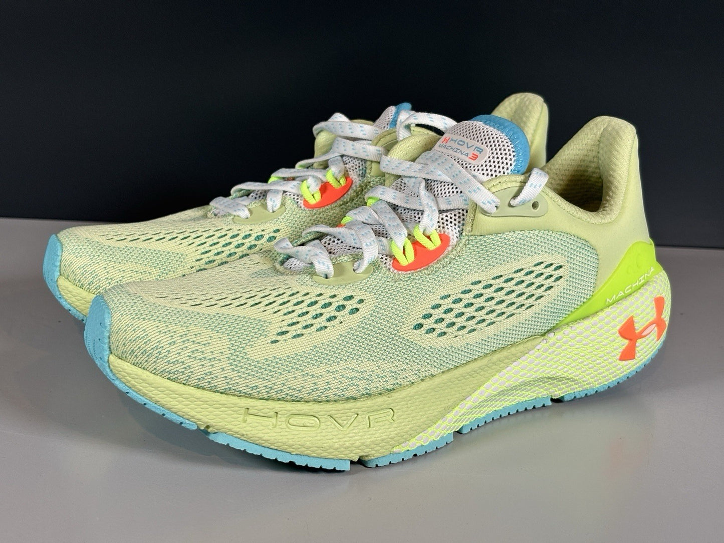 UNDER ARMOUR Womens Green Blue Hovr Machina 3 Size UK 4 US 6.5 BRAND NEW