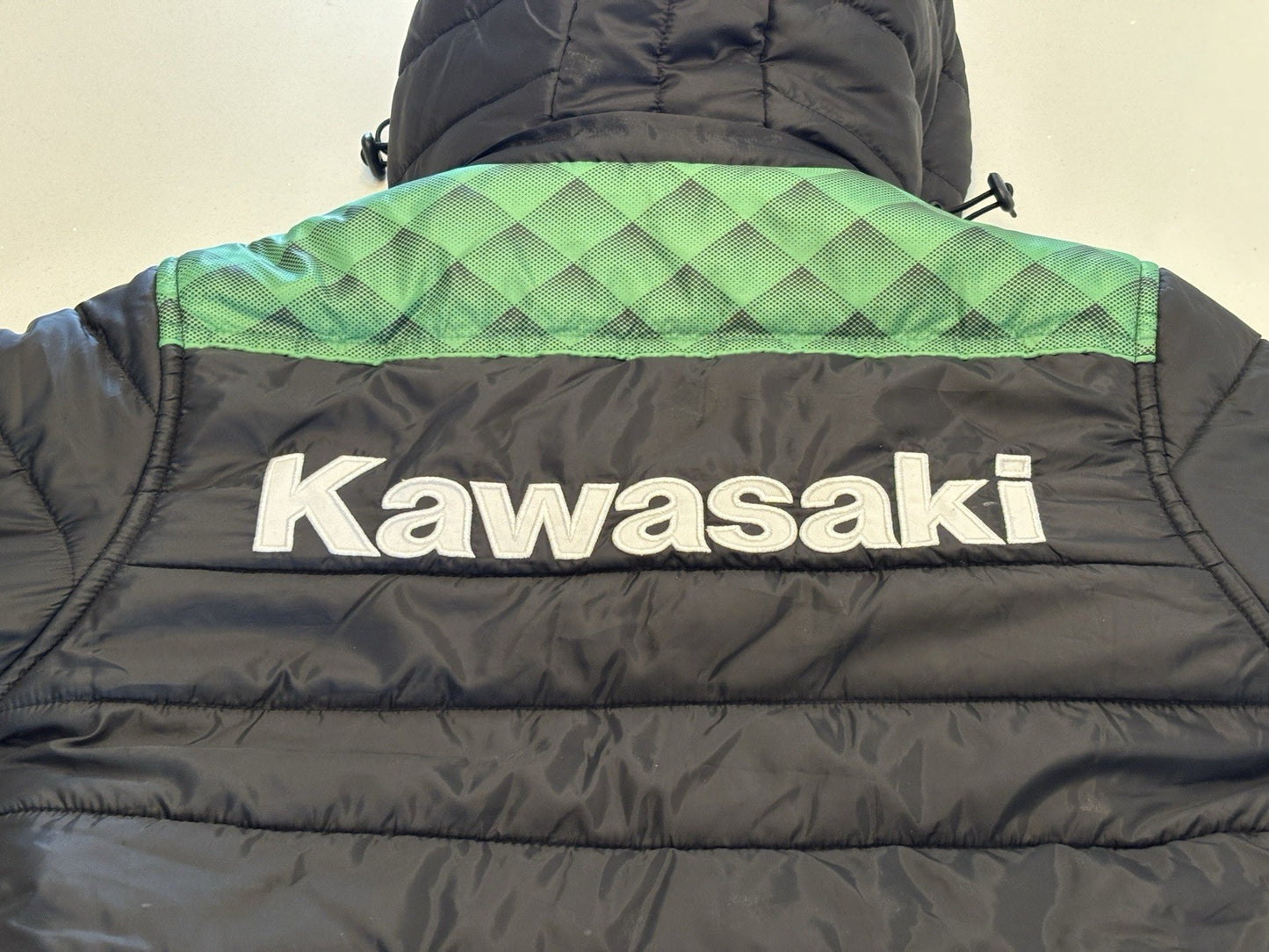 Kawasaki Sports Coat Jacket Hooded Padded Rare