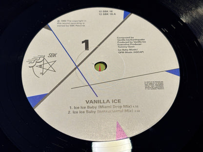 VANILLA ICE - ICE ICE BABY 12" INCH EXTENDED MAXI SINGLE VINYL RECORD