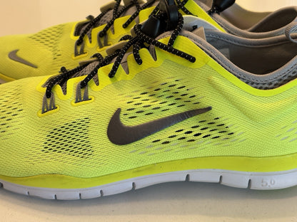 Nike WM Free 5.0 TR Fit 4 Yellow Running Trainers Size UK 6