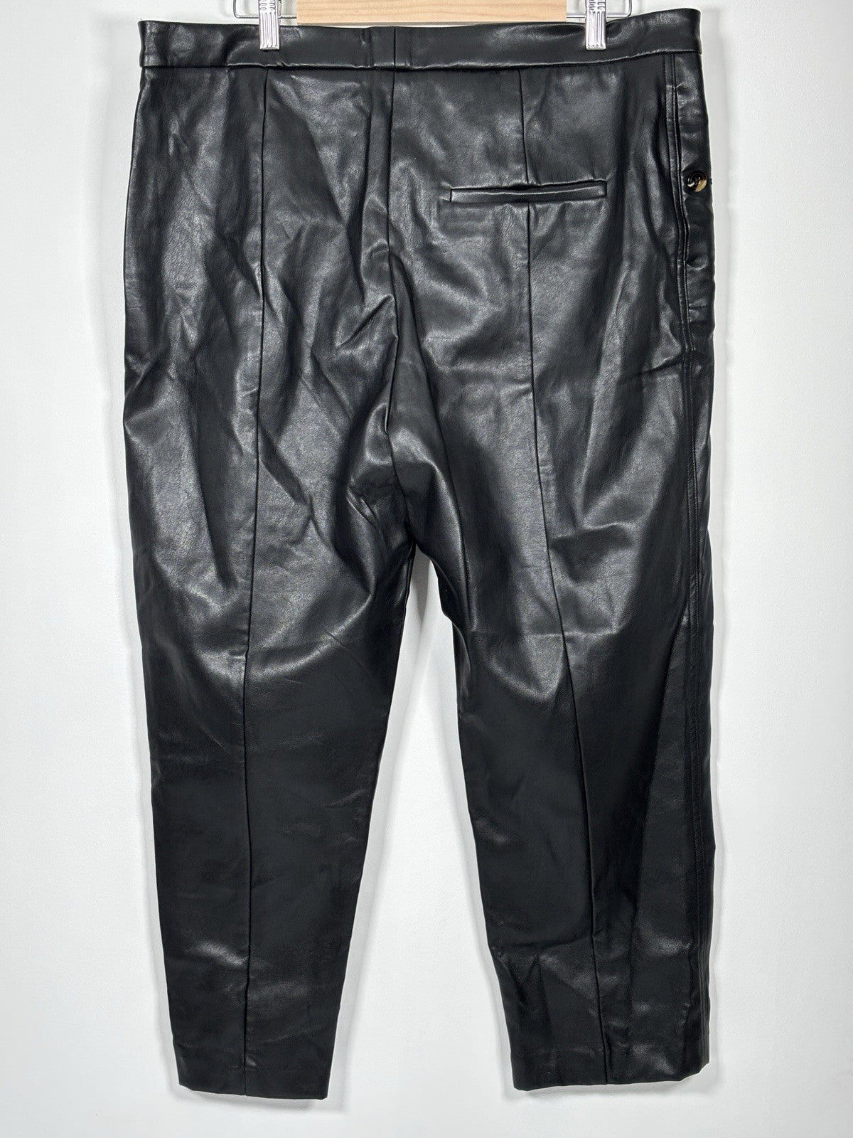 BNWT M&S The Evie Straight Leather Pants Trousers Size Uk 20