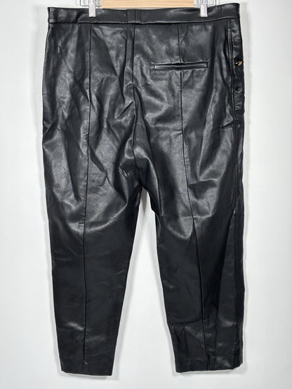 BNWT M&S The Evie Straight Leather Pants Trousers Size Uk 20