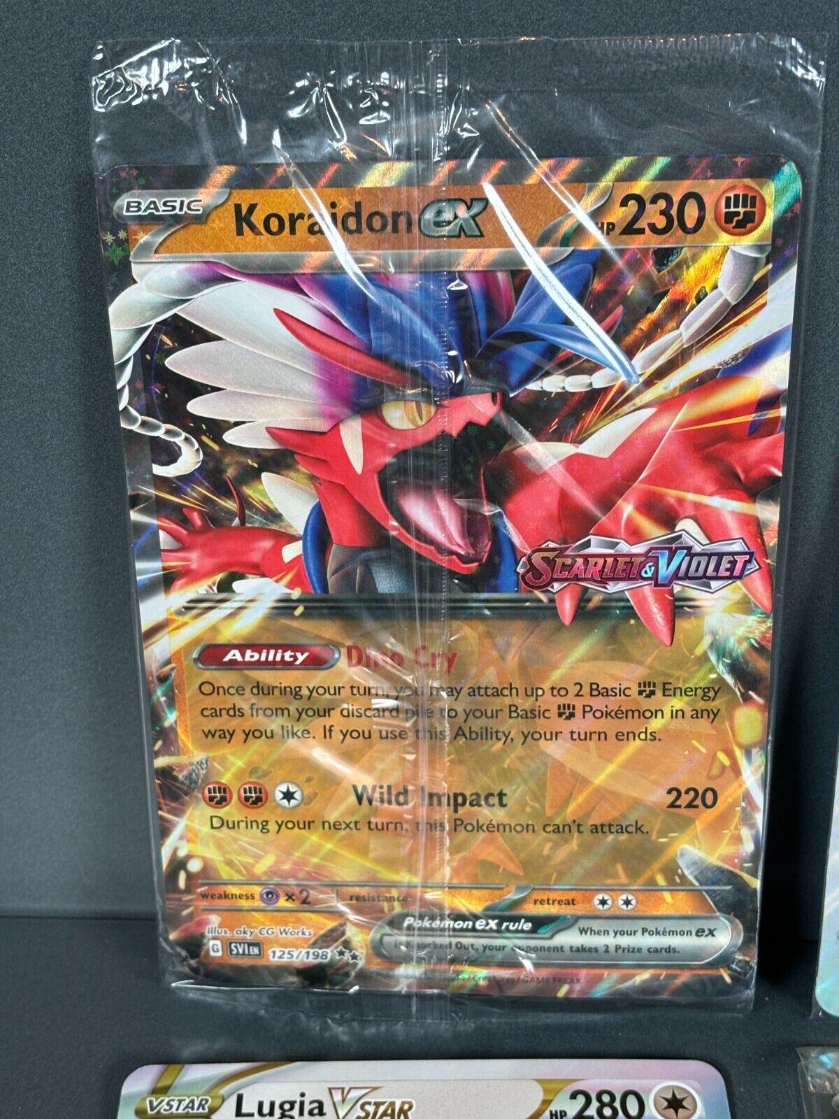 Pokémon Oversized Bundle 4x Jumbo cards Koraidon Miraidon Lugia Decidueye