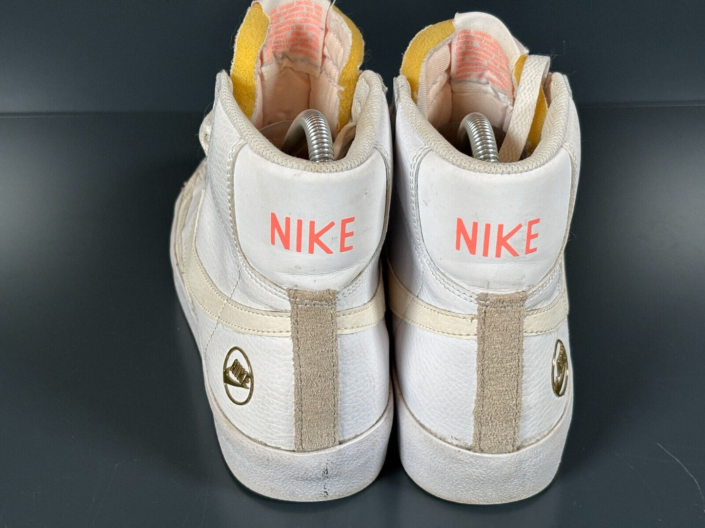 Nike Blazer Mid '77 White Sail Gold Pink Trainers Size UK 6 US 8.5