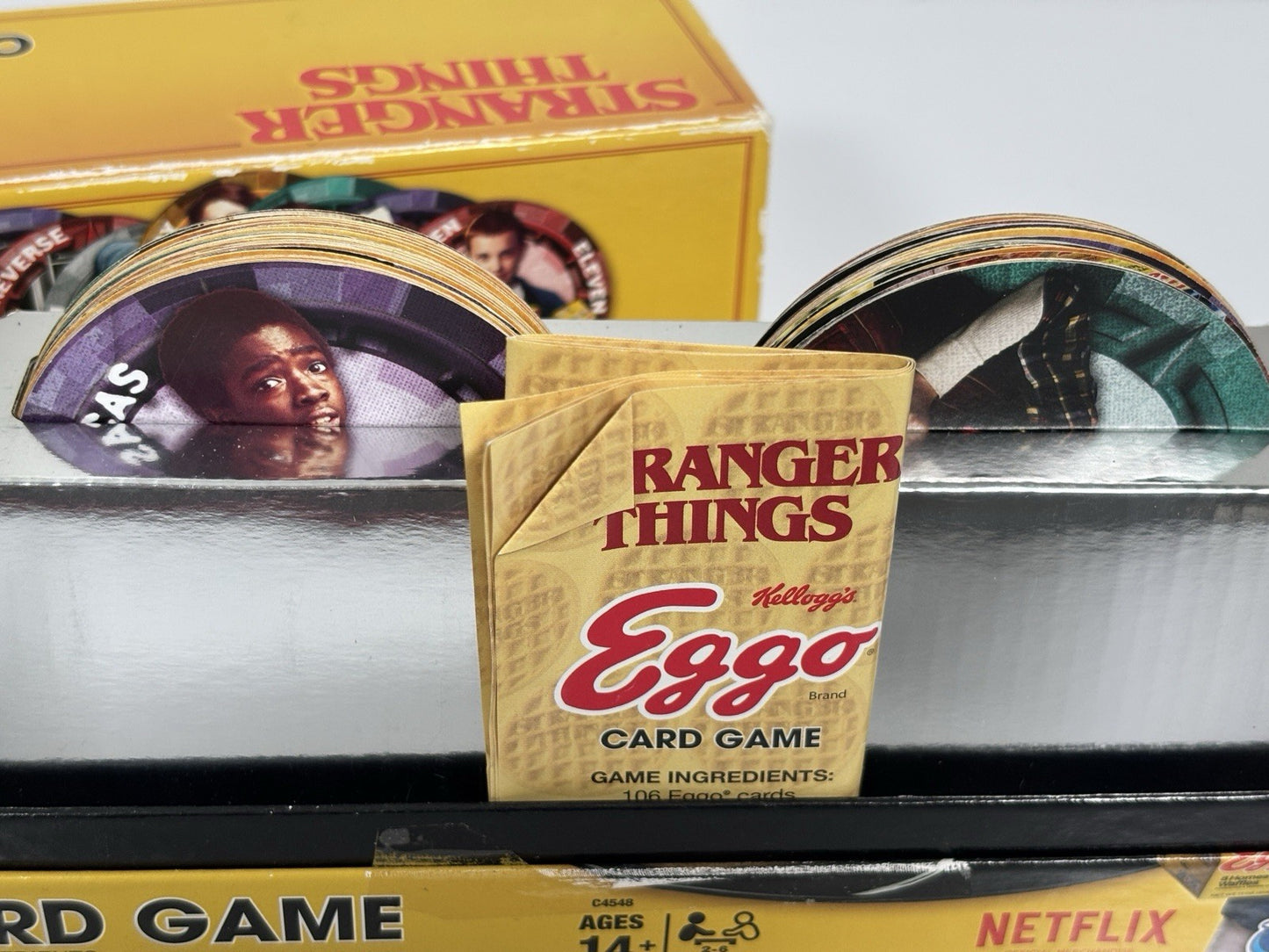 Stranger Things Eggo Kelloggs card game 2017 Netflix Hasbro Age 14+ 2-6 players