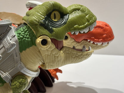 2x Jurassic World Mega Mouth T Rex Chomping Dinosaur Toy Imaginext