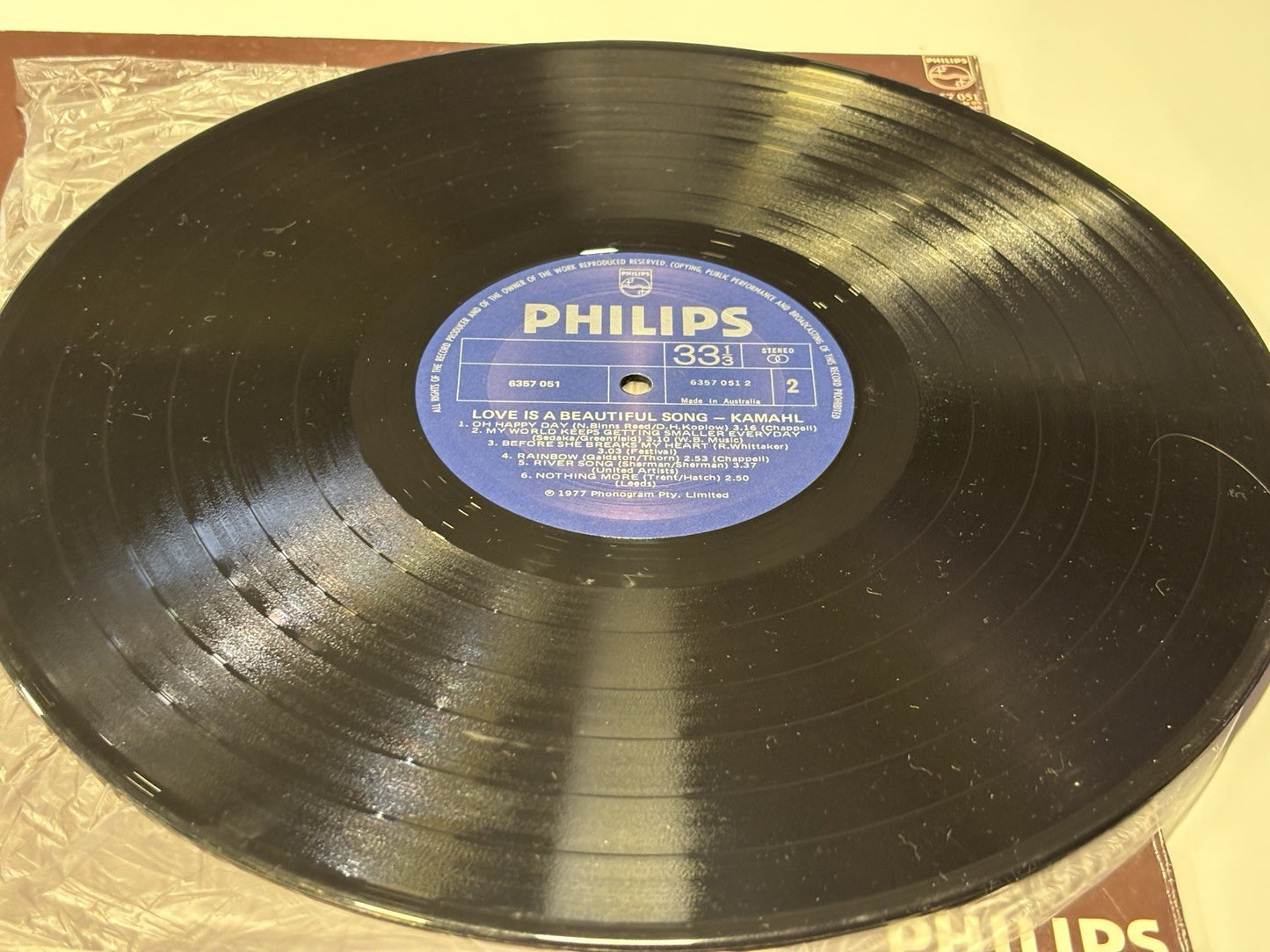 Kamahl Signed Love Is A Beautiful Song - 1978 vinyl 6357 051 Australian Issue