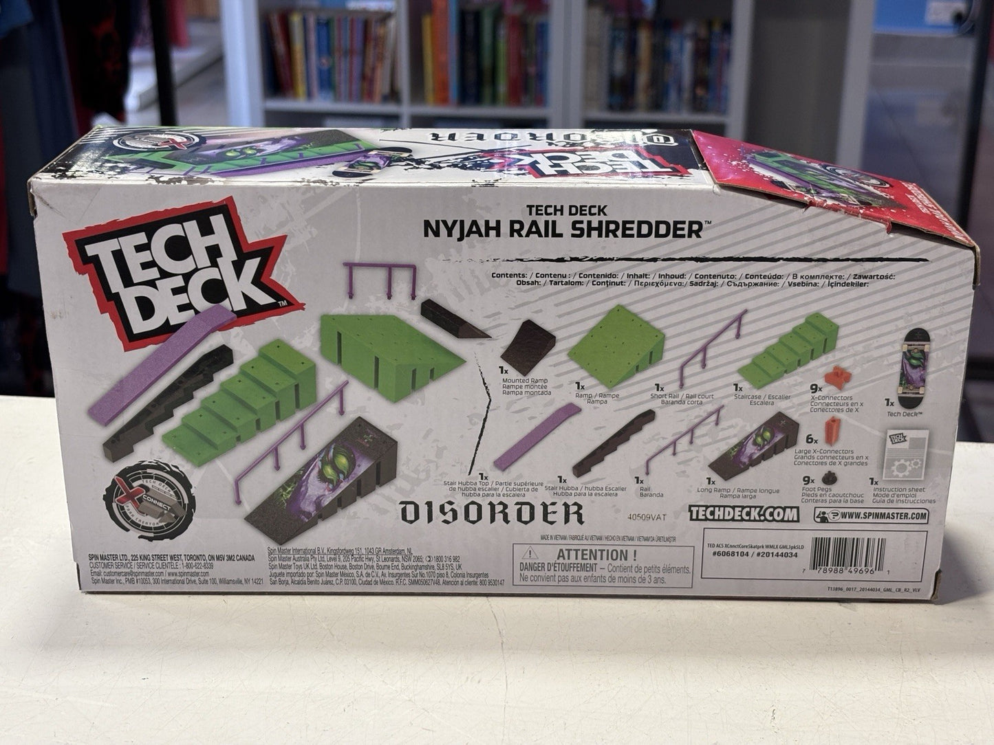 Tech Deck Nyjah Rail Shredder Skateboarding Accessory Fingerboard Sealed