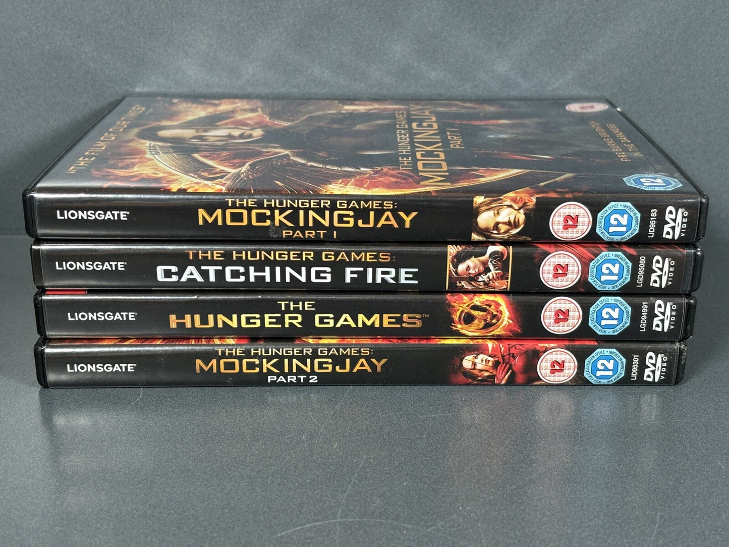 The Hunger Games 1-4 Complete DVD Set Catching Fire Mockingjay 1 & 2