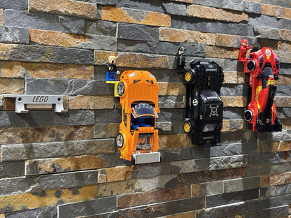 4x Lego Speed Champions & Mini Figure Wall Mount Display Bracket (Colour Options)