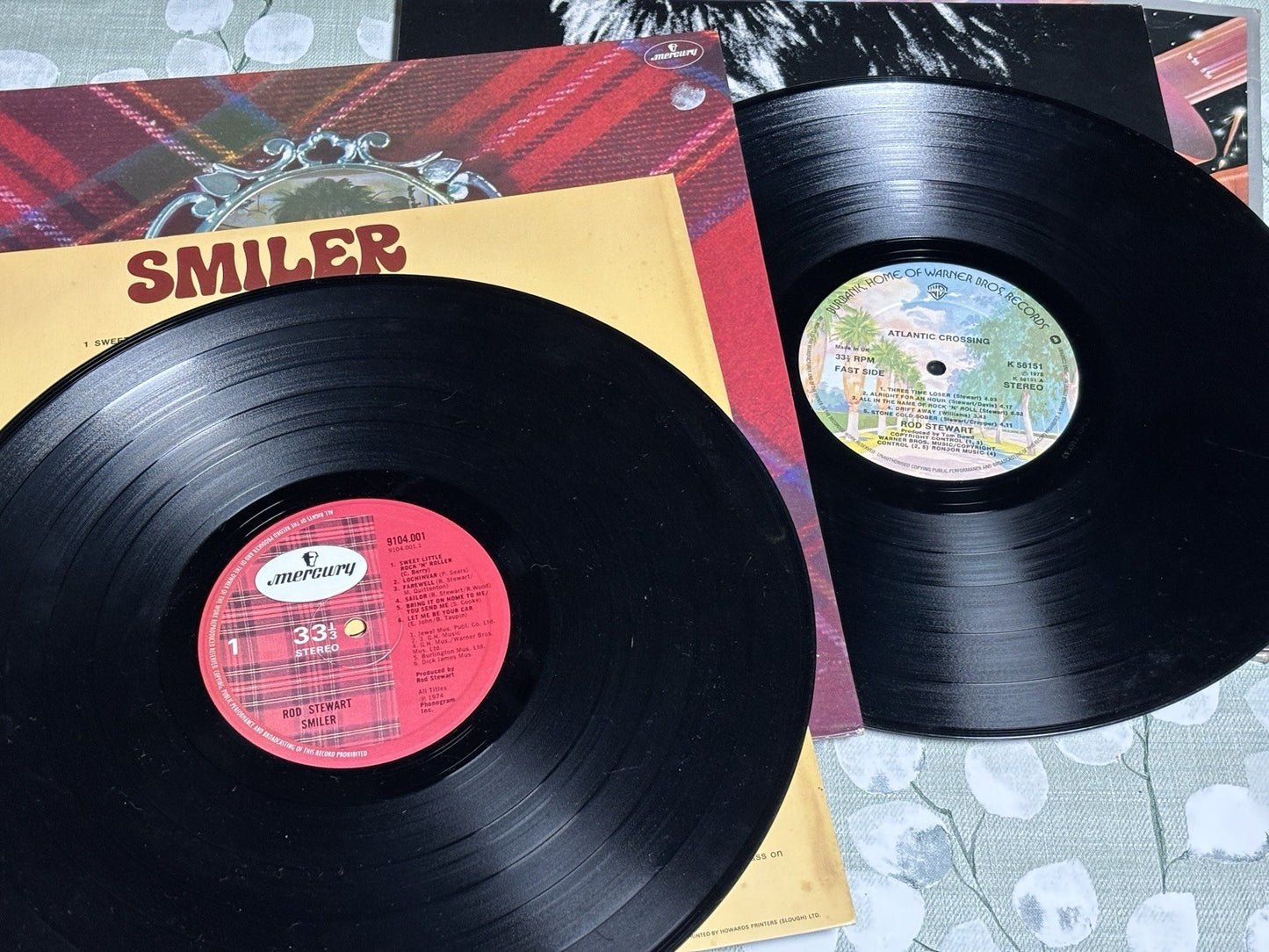 2× Rod Stewart LP Album's Atlantic Crossing & Smiler