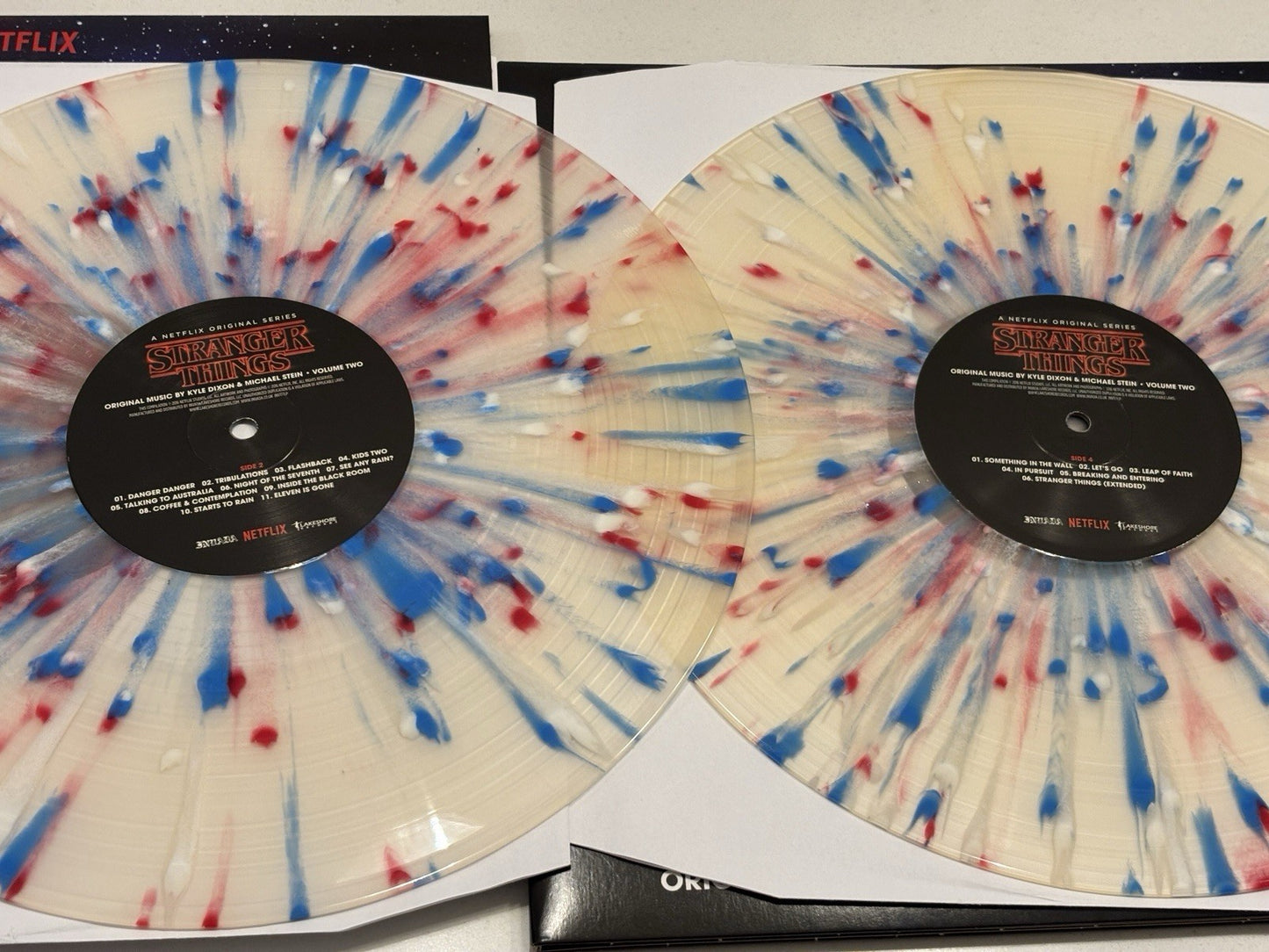 Stranger Things TV OST Score Vinyl LP Invada Season 1 Vol 1 & 2 Colour Splatter