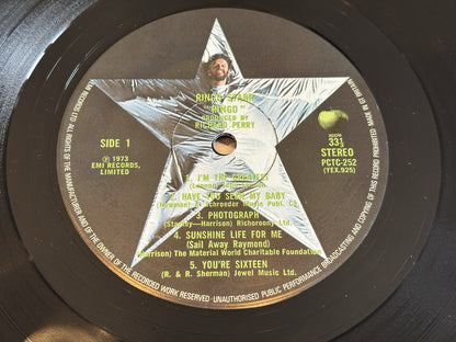RINGO STARR - RINGO LP EX+ 1973 UK 1st Press Album Attached Booklet The Beatles