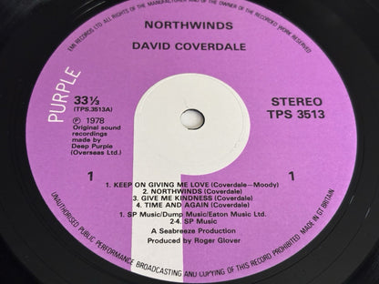 DAVID COVERDALE ~ NORTHWINDS ** 1978 UK PURPLE LP WHITESNAKE.