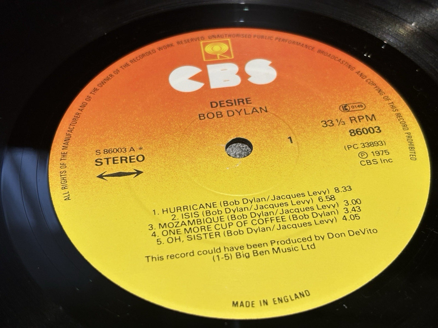 BOB DYLAN - DESIRE