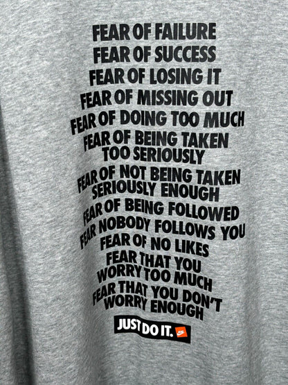 NIKE JUST DO IT Men's Grey Sweatshirt XL Sports Crew Neck