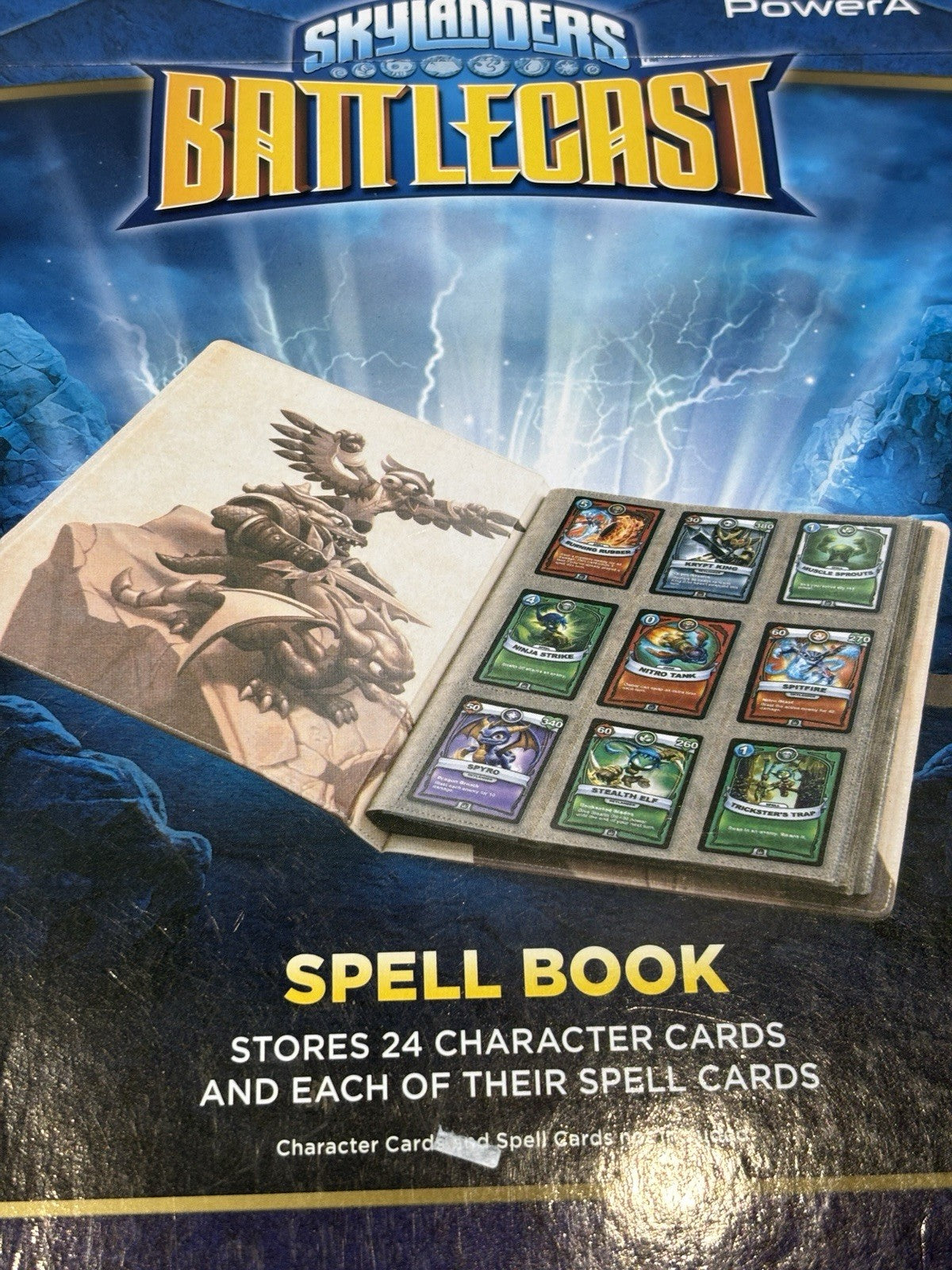 Skylanders Battlecast Spell Book With 49 cards
