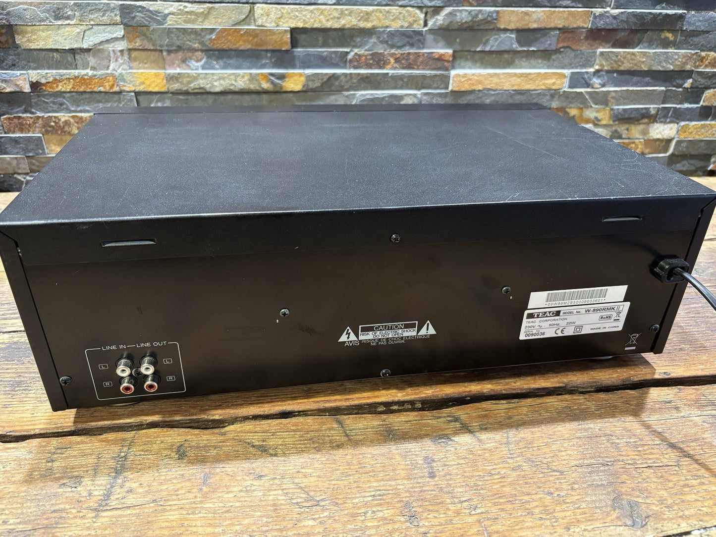 TEAC W-890R MK II Double Auto Reverse Cassette Deck Black