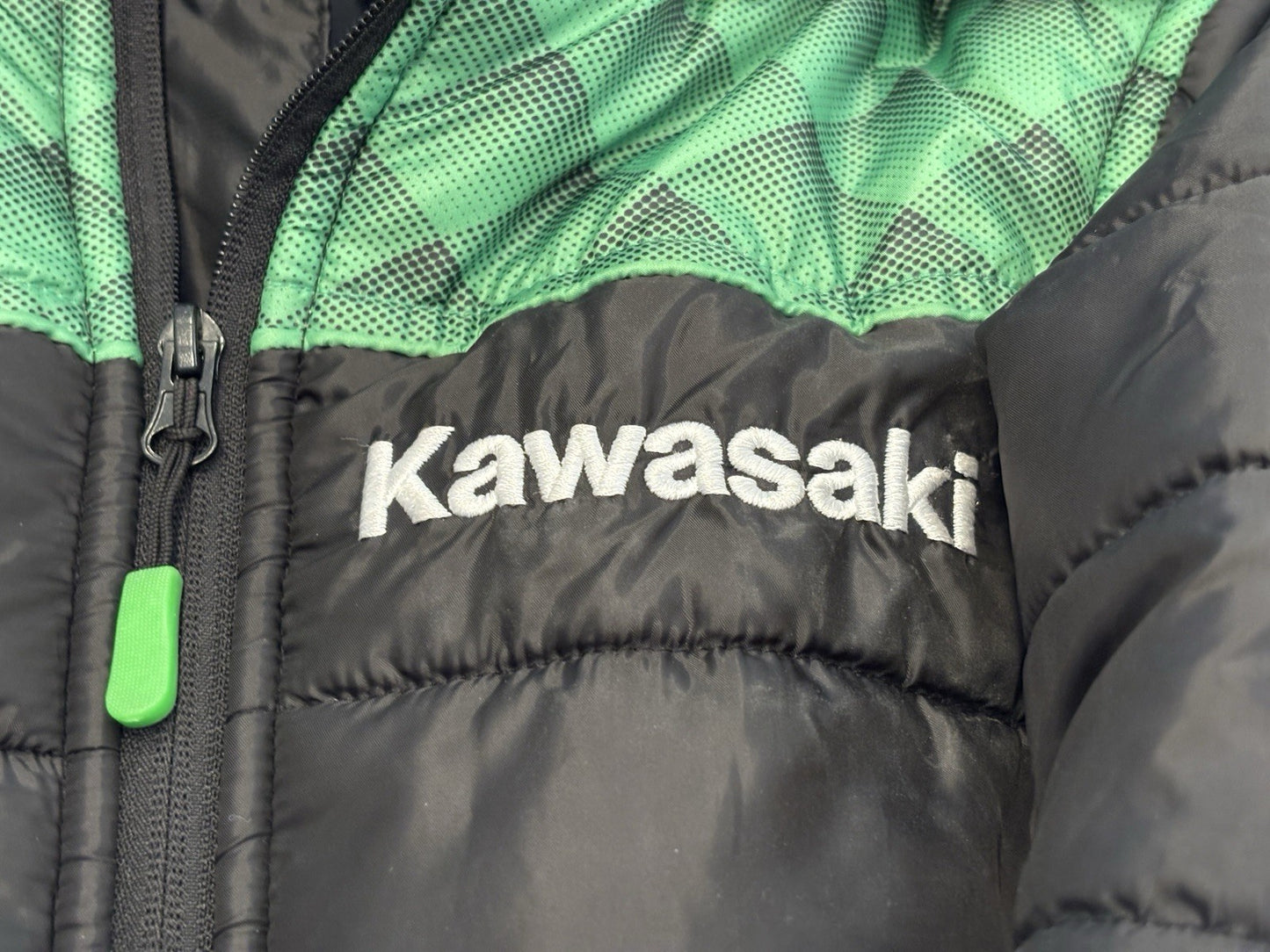 Kawasaki Sports Coat Jacket Hooded Padded Rare