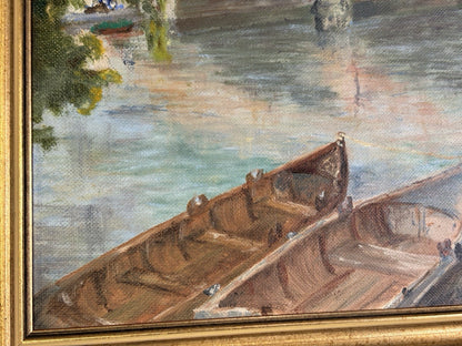 Richmond Bridge Oil Painting- Signed Mew 99