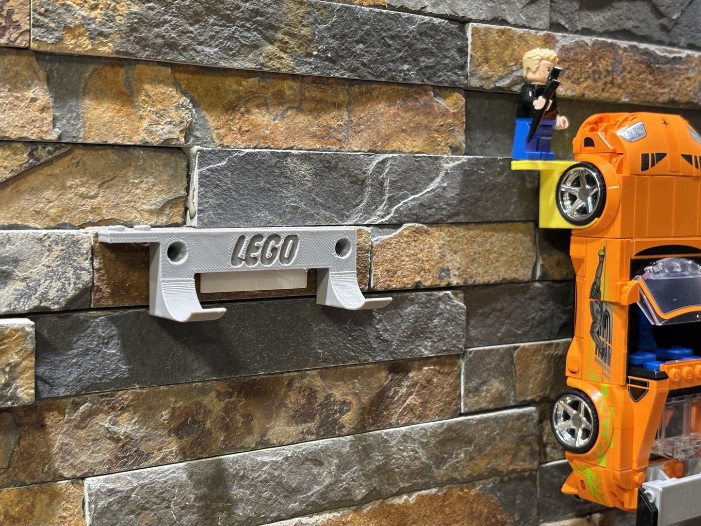 4x Lego Speed Champions & Mini Figure Wall Mount Display Bracket (Colour Options)