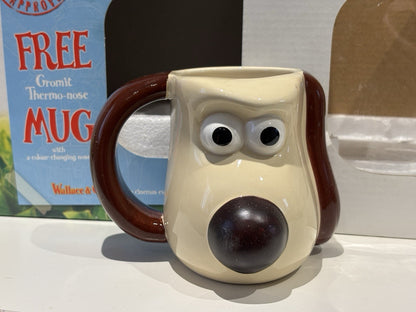Wallace and Gromit Thermal Nose Mug Colour Change PG Tips Boxed 2005