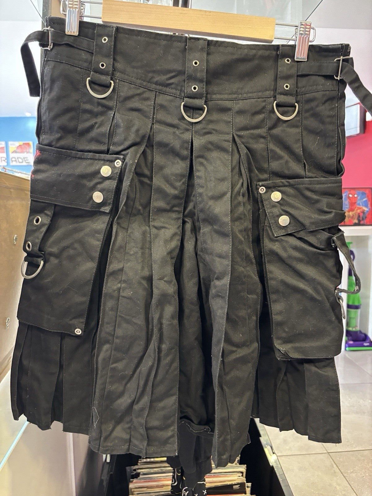 Gothic Kilt Skirt Criminal Damage Size L 14 UK