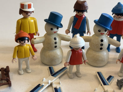 Vintage Playmobil Winter Ski Snow Winter Figures, Snowmen & Accessories