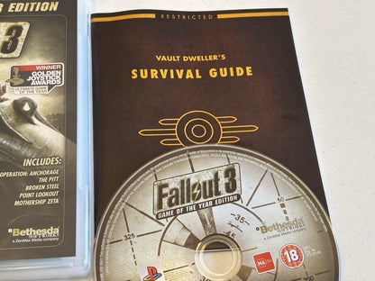 Fallout 3 Game of the Year Edition UK PAL Version Playstation 3 PS3 Game