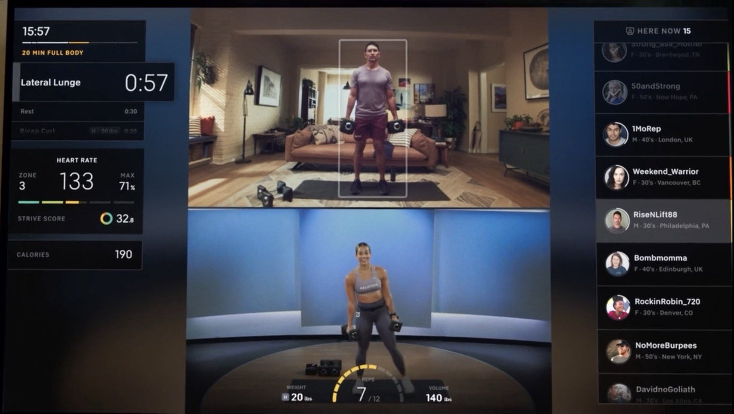 Peloton Guide Strength Training Device, Built-In Camera Technology, Rep Tracking