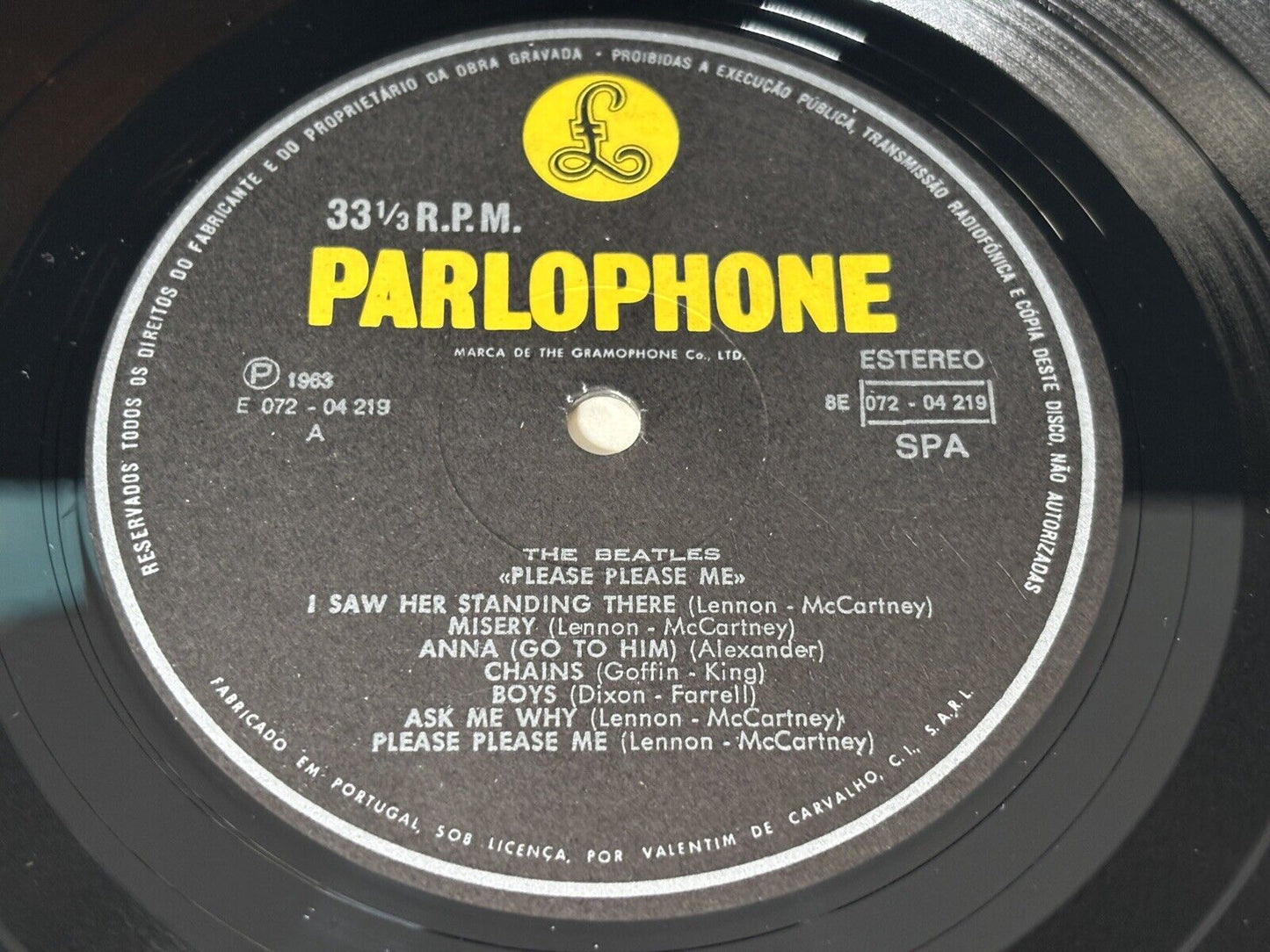 The Beatles. Please, Please Me Stereo Rare First Pressing Portugal