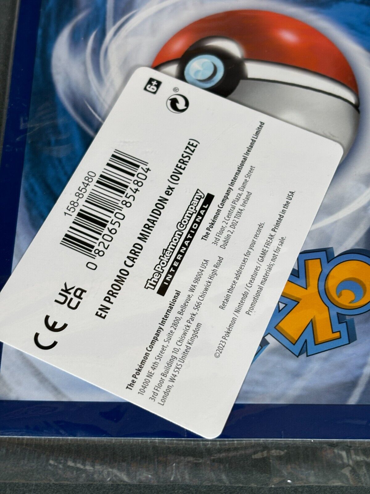 Pokémon Oversized Bundle 4x Jumbo cards Koraidon Miraidon Lugia Decidueye