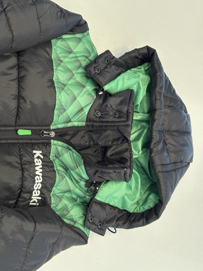 Kawasaki Sports Coat Jacket Hooded Padded Rare