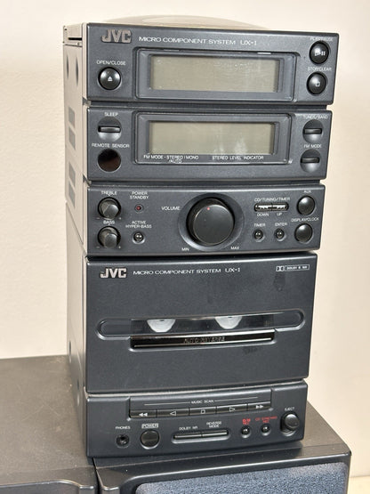 JVC UX-1 Micro Component System CD Tape Tuner Aux Mini Stack System TESTED VGC