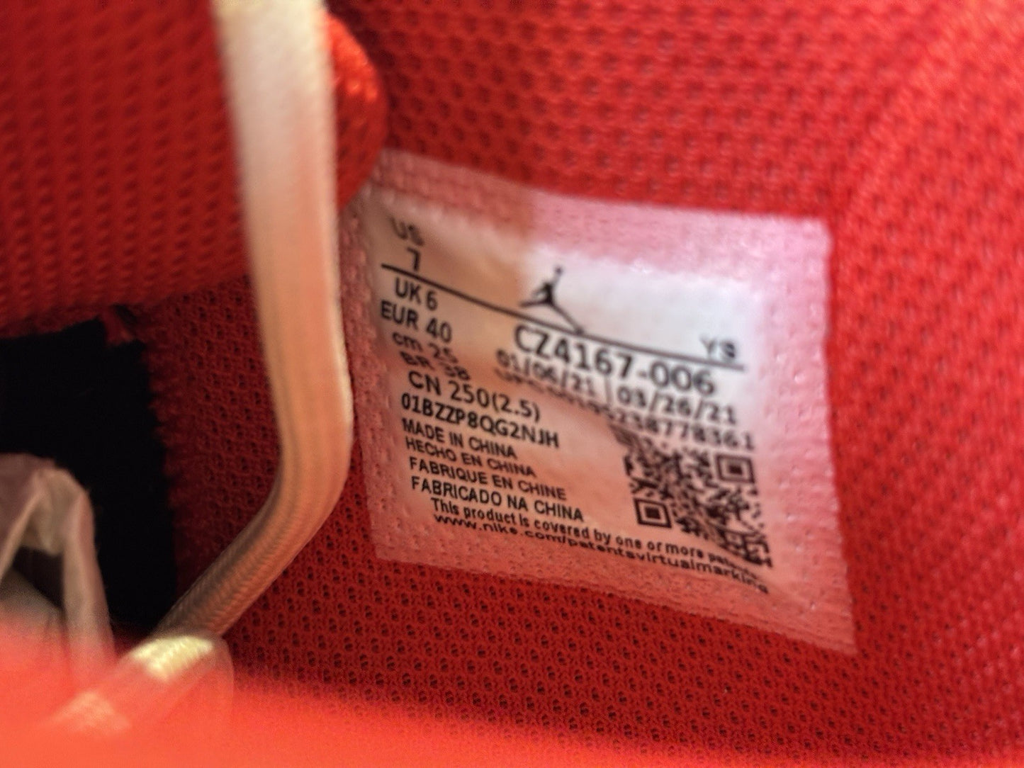 Jordan Max Aura 3 Black Red UK 6 US 7 Basketball Shoes