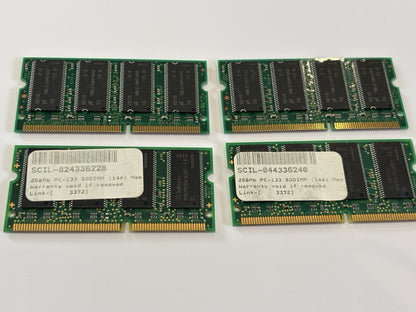 4x 256MB PC133 133MHz CL3 SDRAM Infineon x2 & MTBL x2