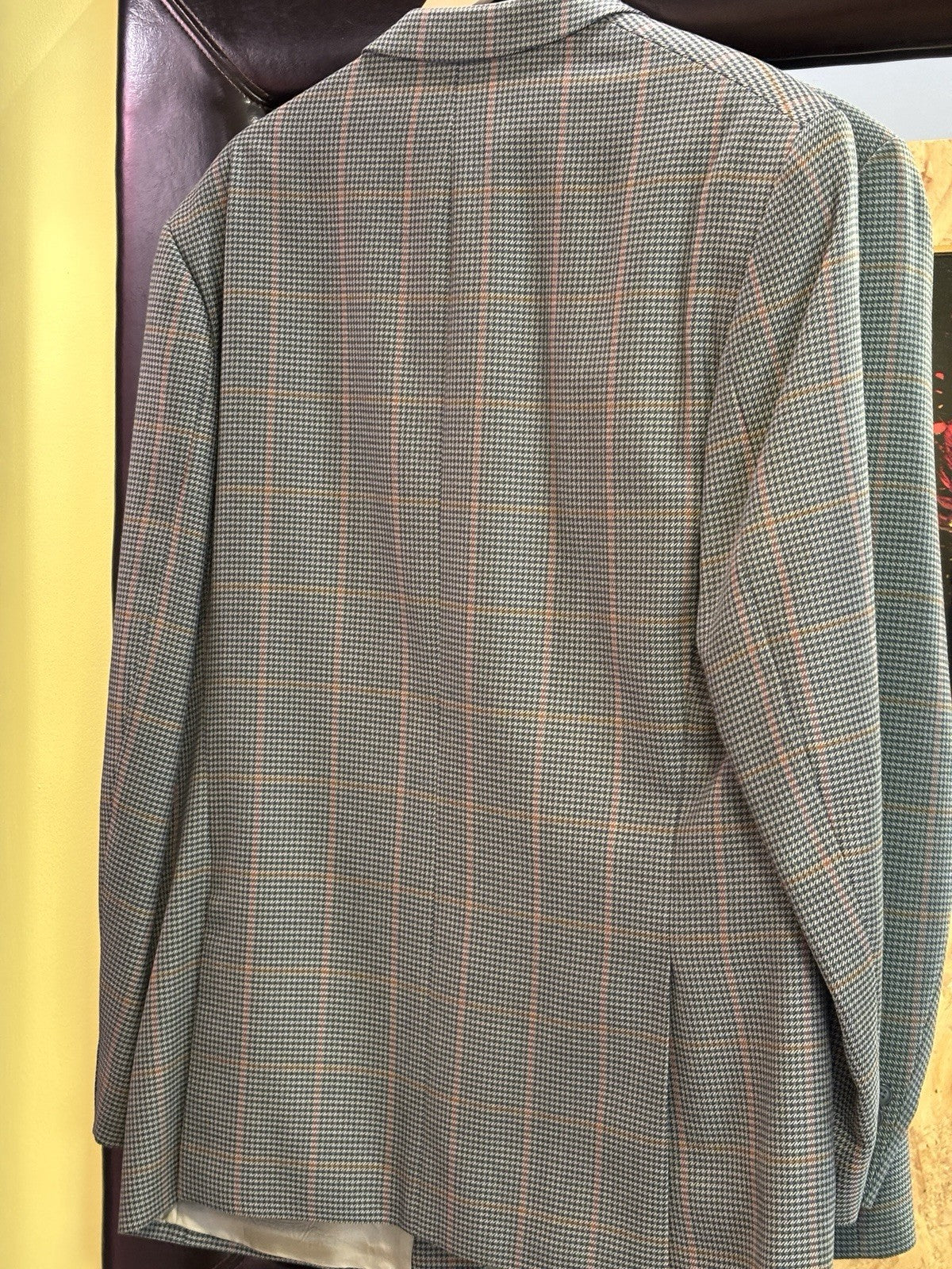 90's Vintage Christiaan Paletty houndstooth plaid classic blazer 44L