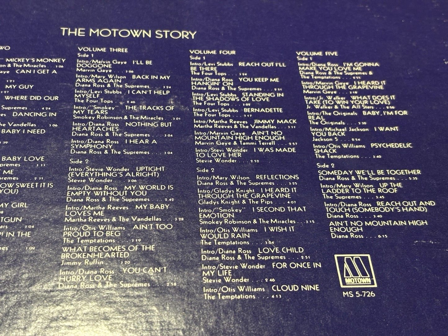 The Motown Story - 1970 Limited Edition 5 LP Vinyl Box Set Collection MS 5-726