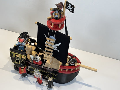 Le Toy Van Barbarossa Pirate Ship & 8x Character Figures
