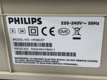 Philips VHS VCR recorder Turbo Drive VR 550 Tested Working No Remote