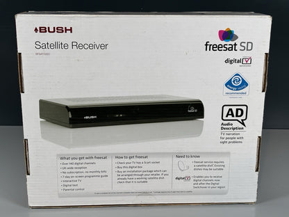 Bush Freesat SD Digital Satellite TV Receiver Set Top Box with Remote BFSAT02SD