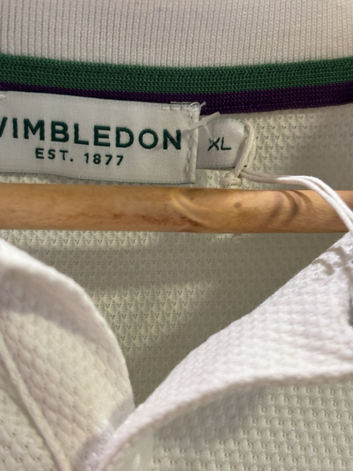 NEW Wimbledon White Polo Shirt Mens Size XL