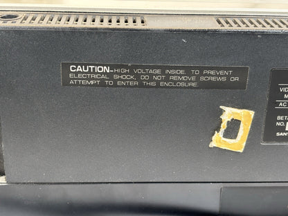 Sanyo VTC 5000 Betacord Betamax Recorder Tested for Power READ DESCRIPTION