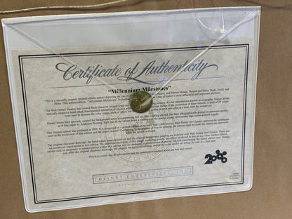 Disney LE 2000 "MILLENIUM MILESTONES" SERICEL A w/COA Art Print