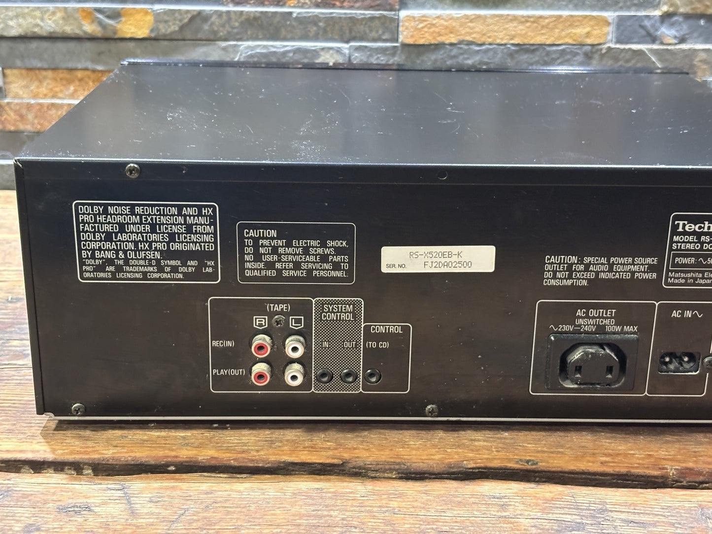 Technics 360 Series RS-X520 Twin Cassette Deck. Read Description