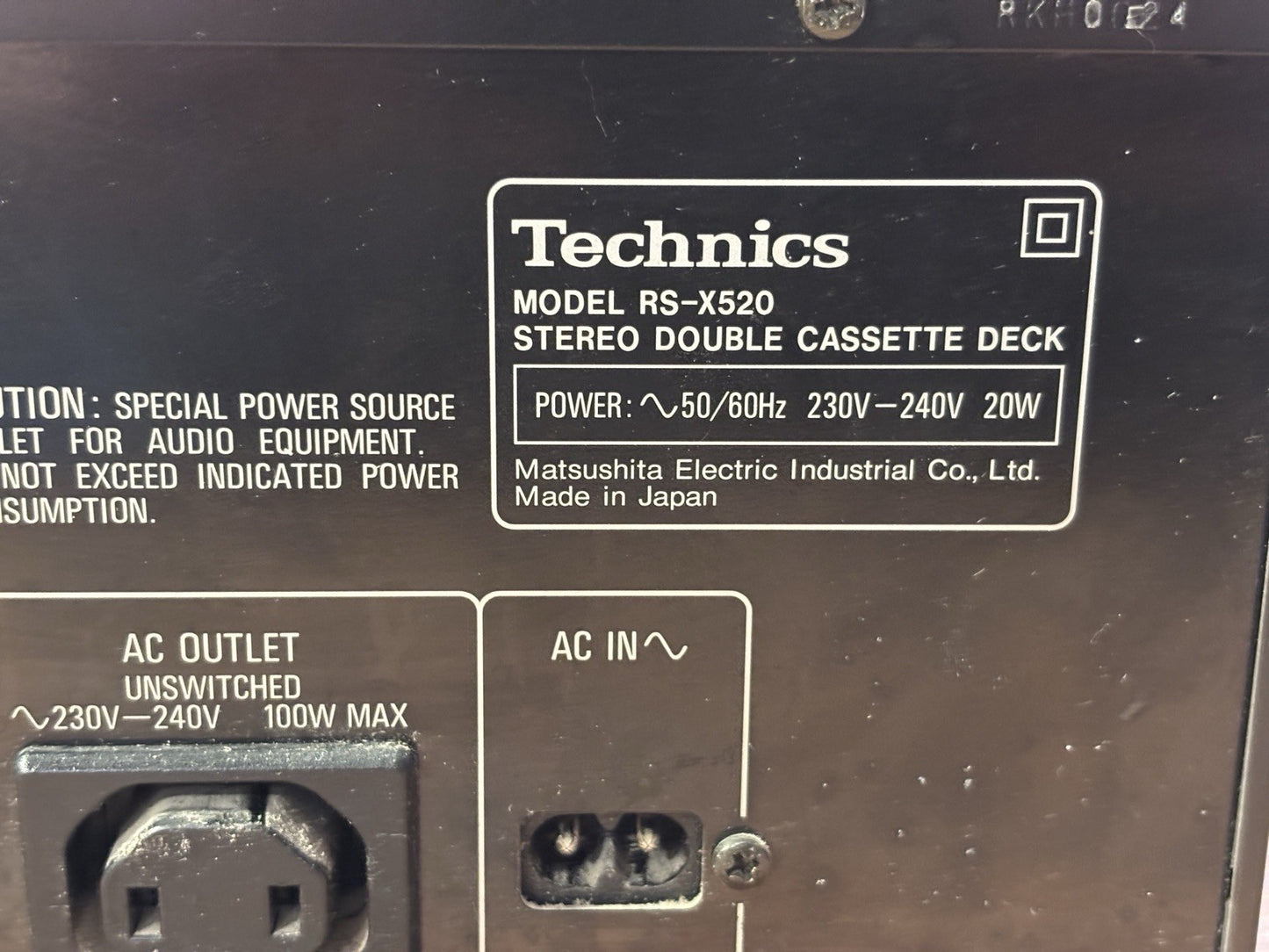 Technics 360 Series RS-X520 Twin Cassette Deck. Read Description