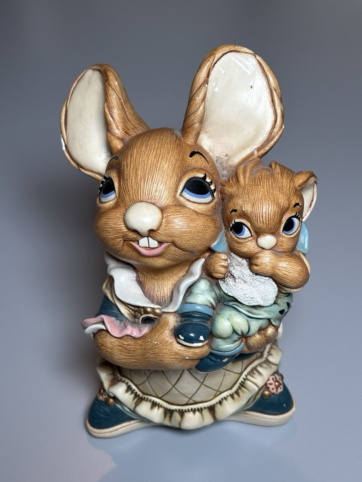 2 Large Pendelfin Rabbit Figures - Originals from Burnley Factory