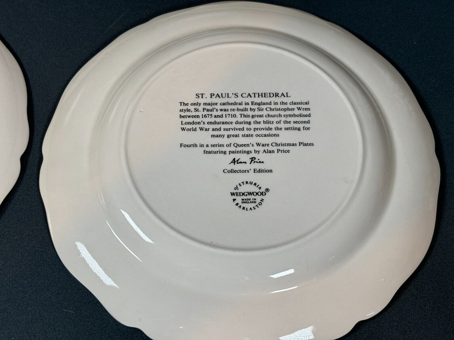Wedgewood Queensware Christmas Plate Set Of 4 Alan Price 1, 2, 3 & 4 In Set