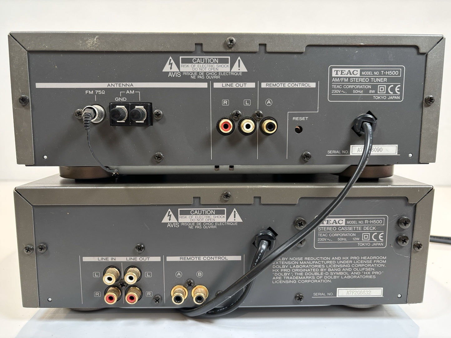 Teac Stacking System T-H500 & R-H500 Cassette Deck & Tuner